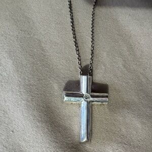 Tiffany & Co. Silver Cross Paloma Picasso Pendant Necklace